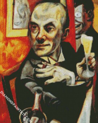 Self Portrait With Champagne Glass By Beckmann diamond painting