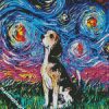 Starry Night Beagle Dog diamond painting