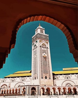 Hassan II Mosque Casablanca diamond painting