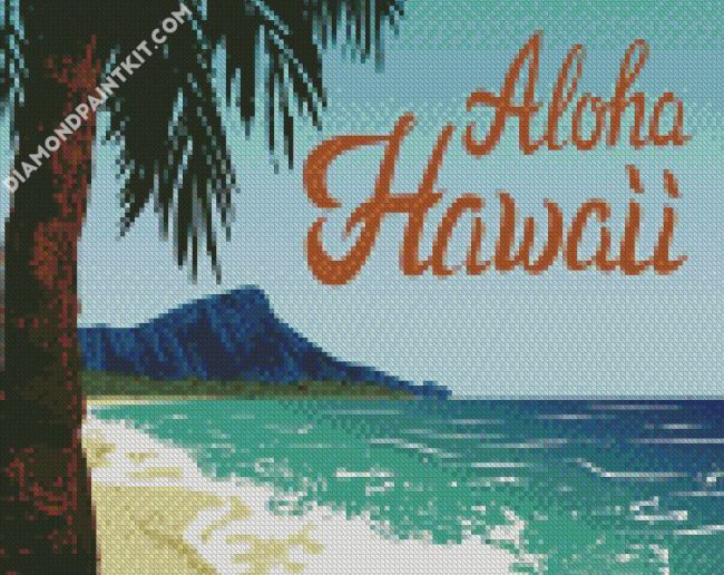Hawaii Aloha Beach diamond painting