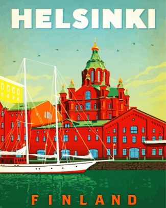 Helsinki Finland Poster diamond painting