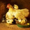 Hen With Chicks diamond painting