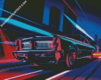Illustration Pontiac GTO Car diamond painting