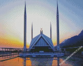 Islamabad Faisal Mosque diamond painting
