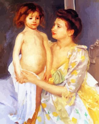 Jules Being Dried By His Mother diamond painting