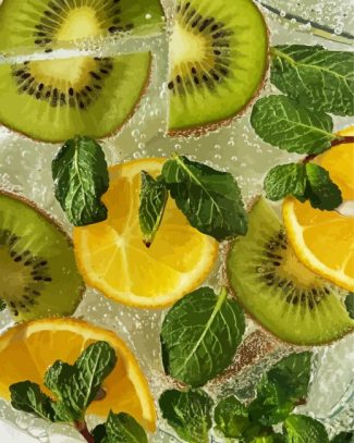 Kiwi And Citrus Lemon diamond painting