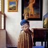 Lady Standing At a Virginal By Vermeer diamond painting