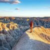 Man On The Top Of Badlands National Park diamond painting
