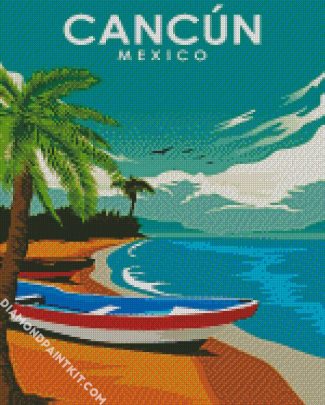 Mexico Cancun Poster diamond painting