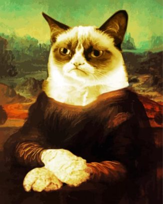 Mona Lisa Grumpy Cat diamond painting