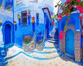 Morocco Chefchaouen diamond painting