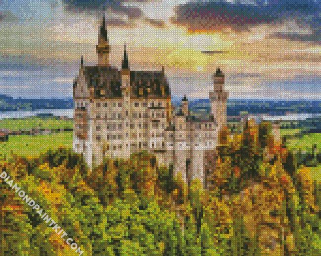 Neuschwanstein Castle In Bavaria Germany diamond painting
