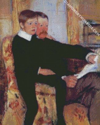 Portrait Of Alexander Cassat And His Son By Cassatt diamond painting