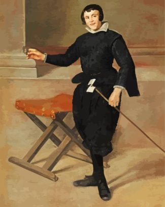Portrait Of The Jester Calabazas Velazquez diamond painting