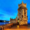 Portugal Belem Tower At Night diamond painting