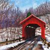 Red Bridge Vermont diamond painting