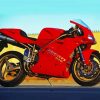 Red Ducati Motor diamond painting