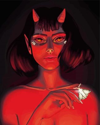 Red Evil Girl diamond painting