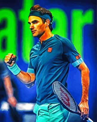 Roger Federer Tennis diamond painting