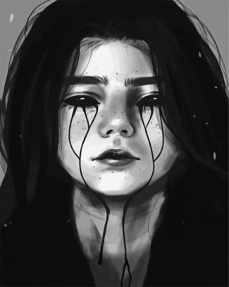 Sad Depressed Girl diamond painting