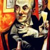Self Portrait With Champagne Glass By Beckmann diamond painting