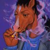 Smoking Bojack Horseman diamond painting