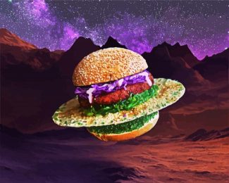 Space Burger diamond painting