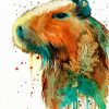 Splatter Capybara diamond painting