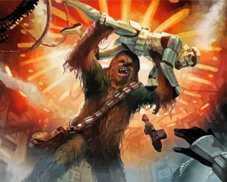 Stars Wars Chewbacca And Stormtrooper diamond painting