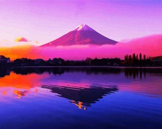 Sunset At Mt Fuji diamond painting