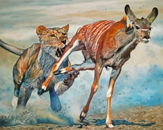 The Antelope Hunter diamond painting