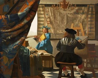 The Art Of Painting By Vermeer diamond painting