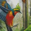 Trogon And Butterfly diamond painting