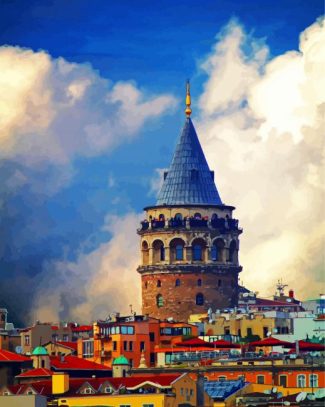 Turkey Istanbul Galata Tower diamond painting