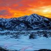 Utah Mountains Sunset diamond painting