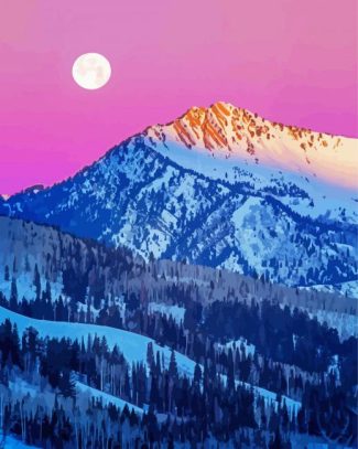 Utah Snowy Mountains diamond painting