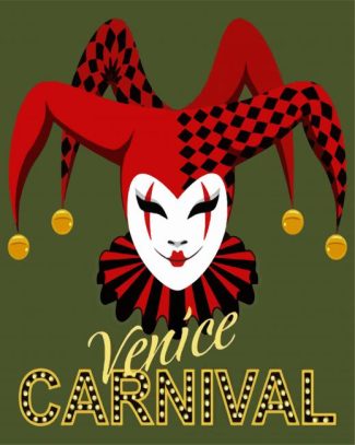 Venice Carnival Jester Poster diamond painting