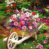 Wheelbarrow Full Of Flowers diamond painting