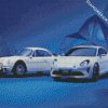 White Alpine Cars diamond painting