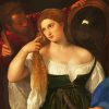 Woman With A Mirror By Tiziano diamond painting