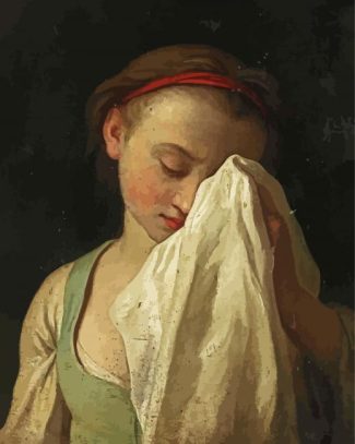 Young Girl Crying diamond painting