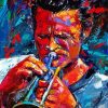 Abstract Trumpet Player Jazz Art diamond painting