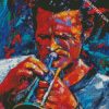 Abstract Trumpet Player Jazz Art diamond painting