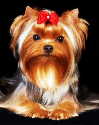Adorable Yorkie Puppy diamond painting