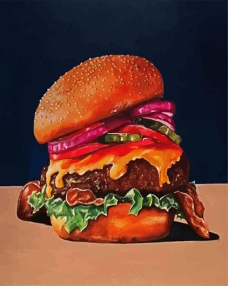 Aesthetic Burger Food diamond painting
