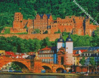 Aesthetic Heidelberg Castle diamond painting