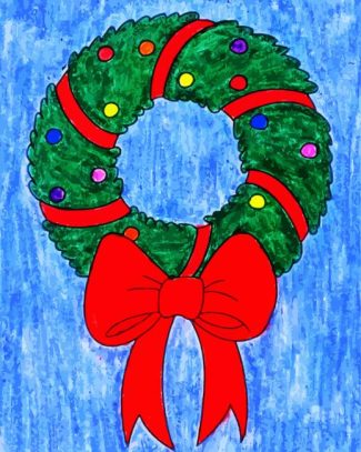 Aesthetic Wreath Christmas diamond painting