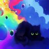 Aesthetic Black Cat diamond painting