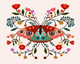 Aesthetic Floral Butterfly diamond painting