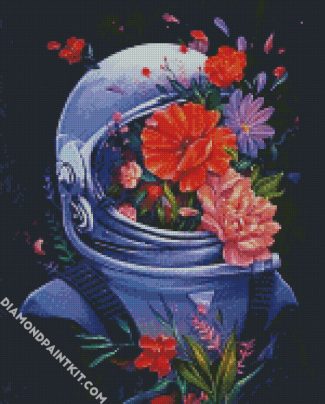 Aesthetic Floral Spaceman diamond painting